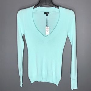 Express Long Sleeve Top V-Neck Shirt